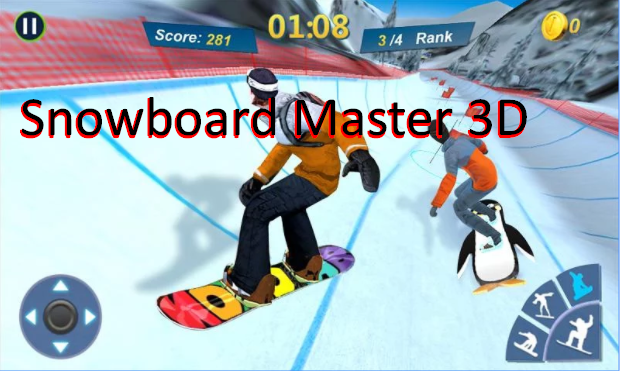 Maître de snowboard 3d