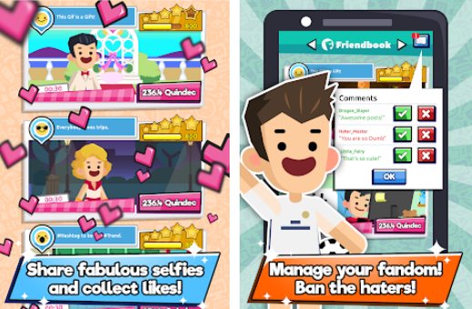 Gameplay screenshot from so social 2 social media celebrity for Android