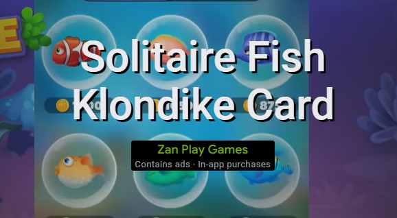 cartão solitário de peixe klondike