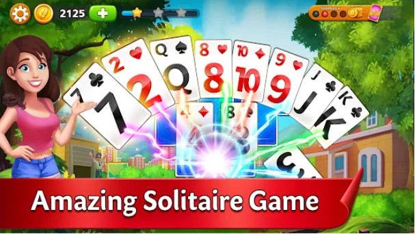 Gameplay screenshot from solitaire garden tripeaks story for Android