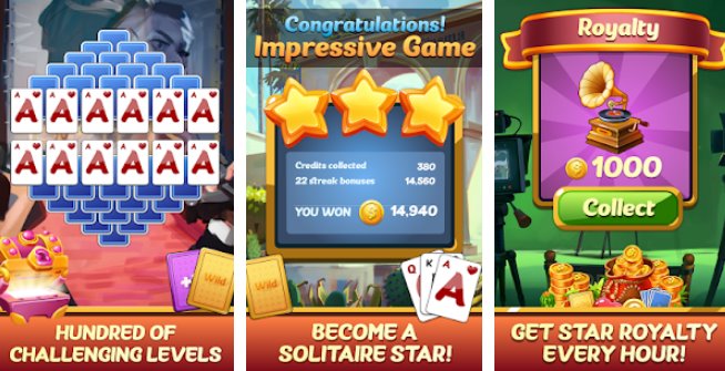 Gameplay screenshot from solitaire lucky star for Android