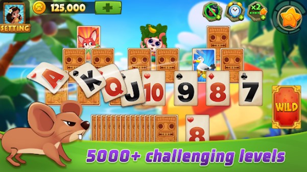 Gameplay screenshot from solitaire tripeaks adventure free card game for Android