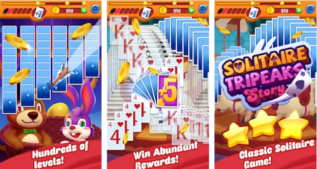 solitaire tripeaks travel 2021 card game MOD APK Android