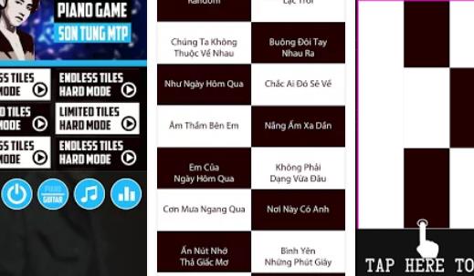 Gameplay screenshot from son tung mtp piano game for Android