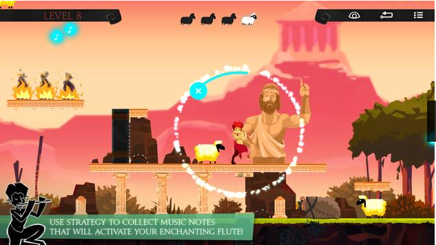 Gameplay screenshot from song of pan for Android