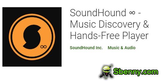 descubrimiento de música soundhound y reproductor de manos libres