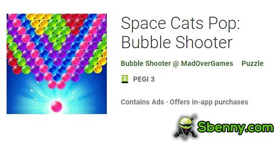 jeu de tir à bulles pop chats de l'espace
