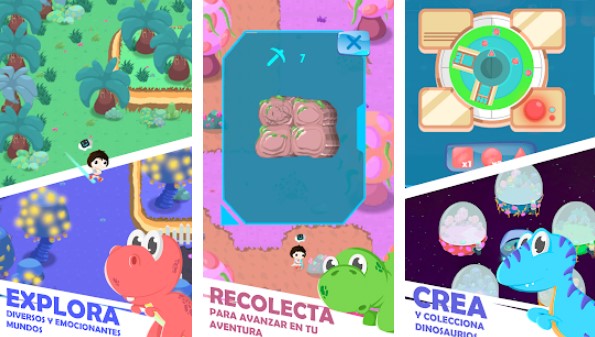 Gameplay screenshot from space dino adventure for Android