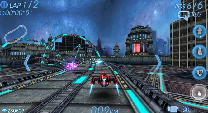 Gameplay screenshot from space racing 3d star race for Android