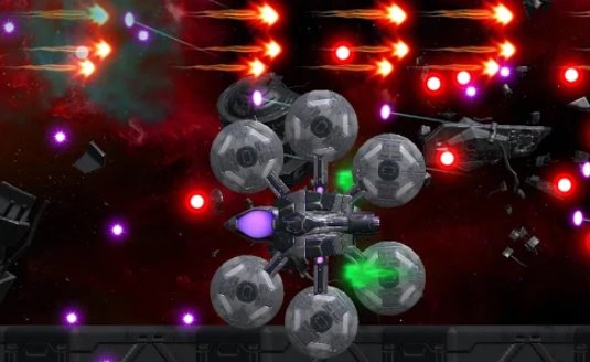 Gameplay screenshot from space shooter asap bullet hell white for Android