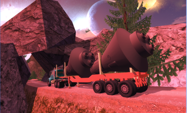 Gameplay screenshot from space shuttle transporter 3d for Android