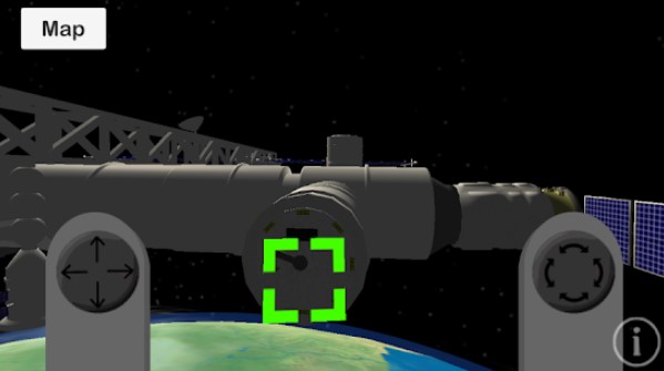 Gameplay screenshot from space station challenge for Android