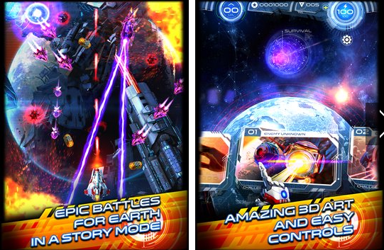 Gameplay screenshot from space warrior the origin for Android
