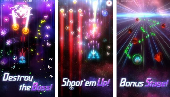 Gameplay screenshot from space wingmen stylish arcade shooting for Android