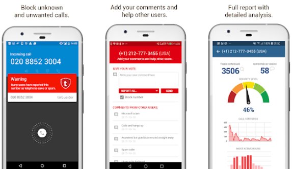 Gameplay screenshot from spam call blocker telguarder for Android