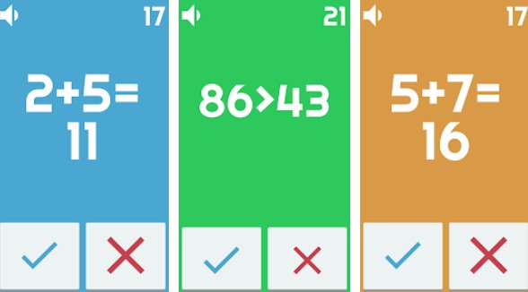 Gameplay screenshot from speed math 2018 pro for Android