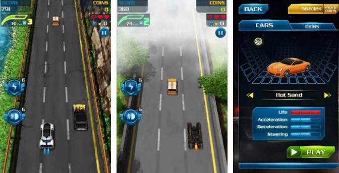Gameplay screenshot from speed racing for Android