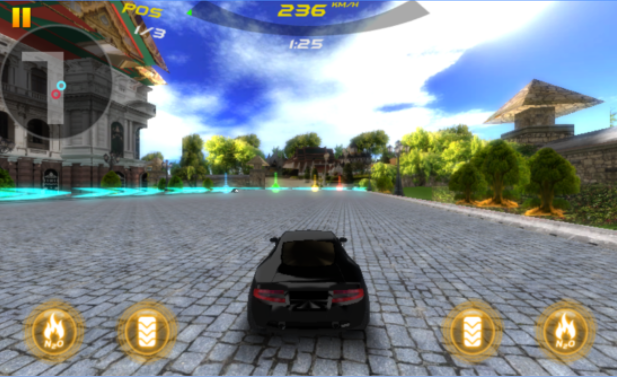 Gameplay screenshot from speed thriller multiplayer pro for Android