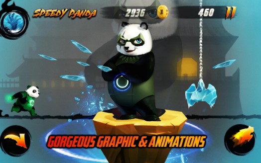 Gameplay screenshot from speedy panda dragon warrior for Android