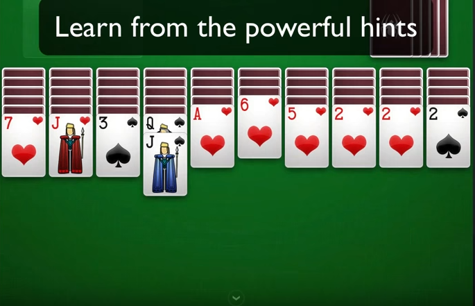 Gameplay screenshot from spider solitaireplus for Android