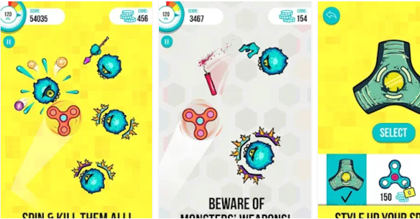 Gameplay screenshot from spinners vs monsters for Android