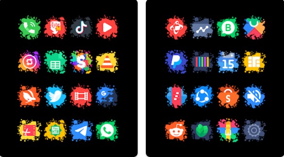 paquete de iconos de salpicaduras APK Android