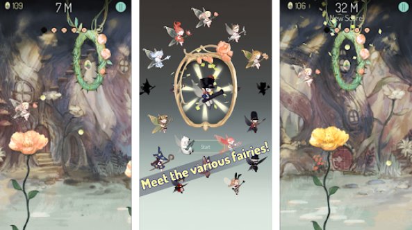 Gameplay screenshot from spring fairy tap run for Android
