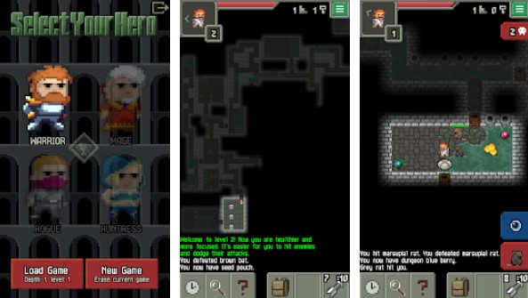 Gameplay screenshot from sprouted pixel dungeon for Android
