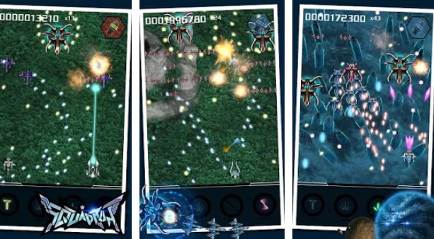 Gameplay screenshot from squadron bullet hell shooter for Android