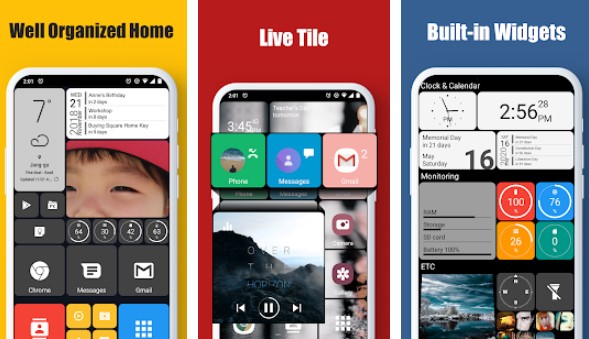 Gameplay screenshot from square home launcher windows style for Android