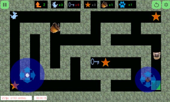 Gameplay screenshot from squirrel s maze no ads labyrinth 2d for Android