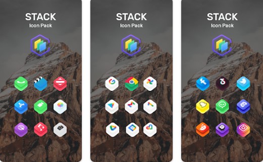 Gameplay screenshot from stack icon pack for Android