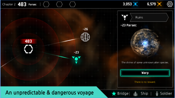 Gameplay screenshot from star chindy scifi roguelike for Android