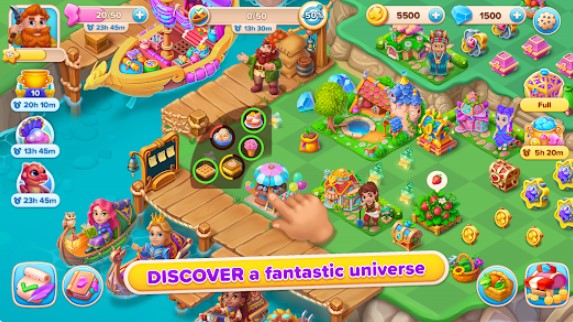 Gameplay screenshot from star merge merge match puzzle for Android