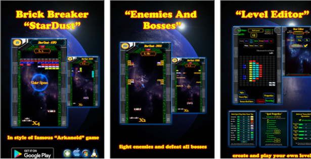 Gameplay screenshot from stardust breaker full for Android