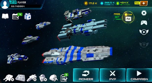 Gameplay screenshot from starship battle for Android