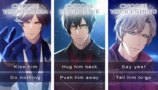 Gameplay screenshot from steal my heart hot sexy anime otome dating sim for Android