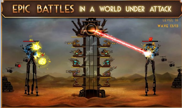 Gameplay screenshot from steampunk tower for Android