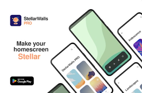 Gameplay screenshot from stellarwalls pro wallpapers for Android
