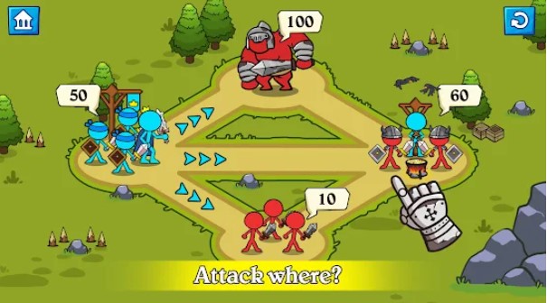 Gameplay screenshot from stick clash for Android