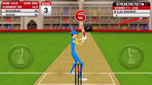Gameplay screenshot from stick cricket premier league for Android