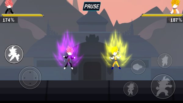 Gameplay screenshot from stick shadow war fight for Android