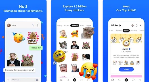 Gameplay screenshot from sticker ly sticker maker for Android