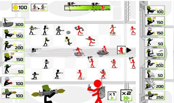 Gameplay screenshot from stickman army the defenders for Android