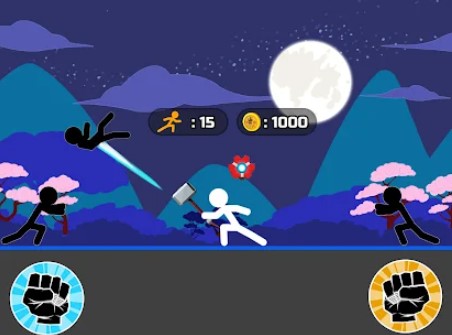 Gameplay screenshot from stickman fighter epic battle 2 for Android