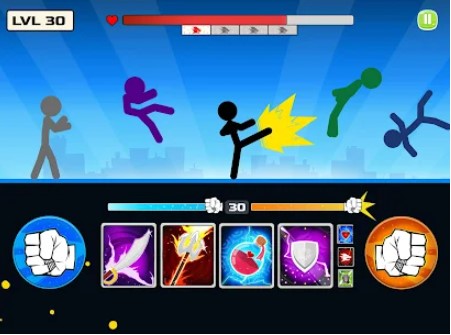 Gameplay screenshot from stickman fighter mega brawl stick fight game for Android
