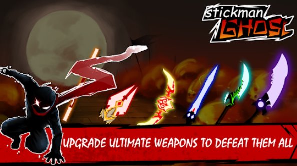 stickman ghost ninja guerreiro ação offline jogo