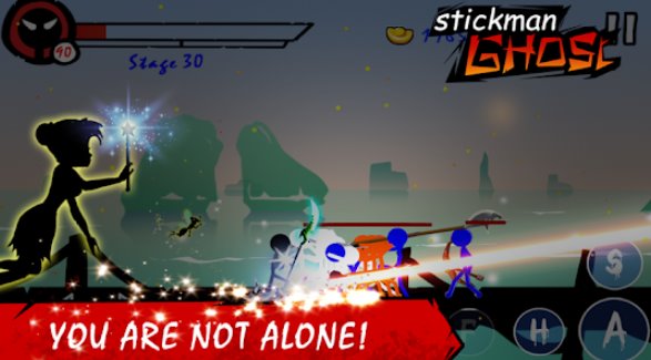 Gameplay screenshot from stickman ghost ninja warrior action offline game for Android