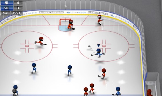 Gameplay screenshot from stickman ice hockey for Android