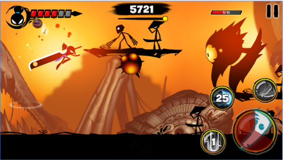 Gameplay screenshot from stickman revenge 3 for Android